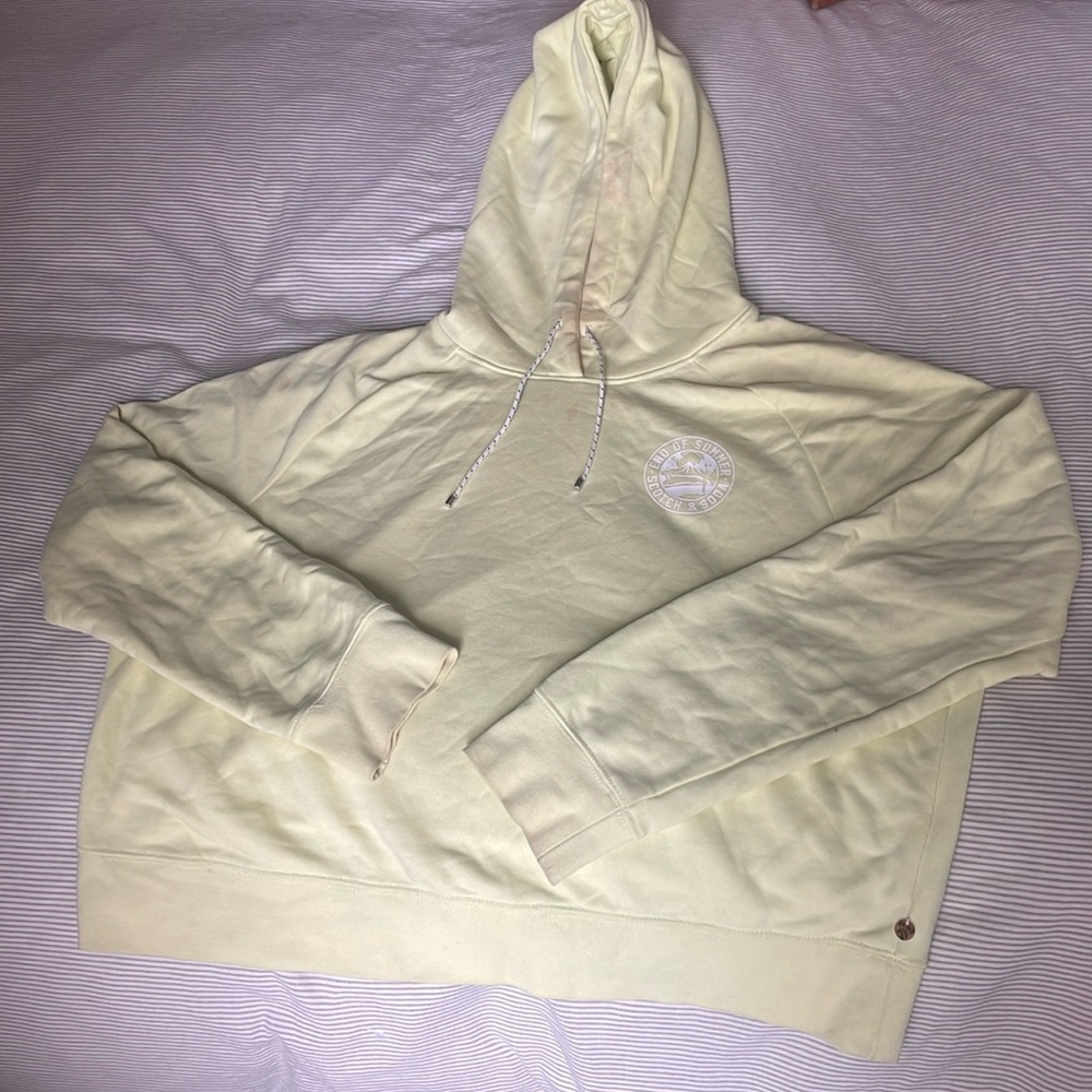 Scotch & Soda Yellow Cropped Hoodie - L
